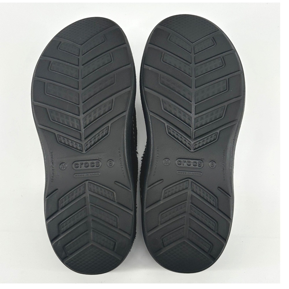 Crocs Santa Cruz Clog Mule Men 8 Black Slip On Canvas Shoes Comfort Slip On - Picture 5 of 6